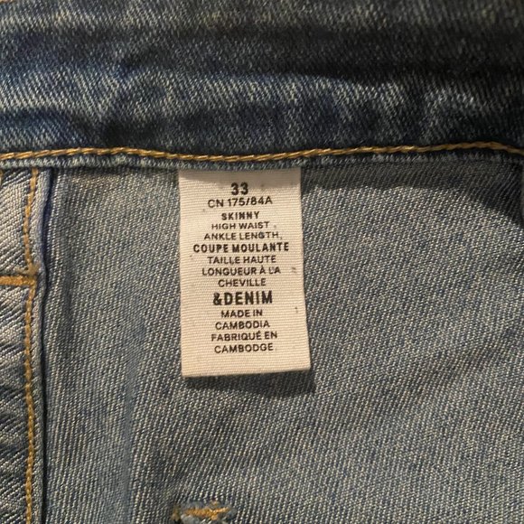 H&M &Denim Women's Denim Skinny, High Waist Jeans Size 33 - Picture 4 of 4